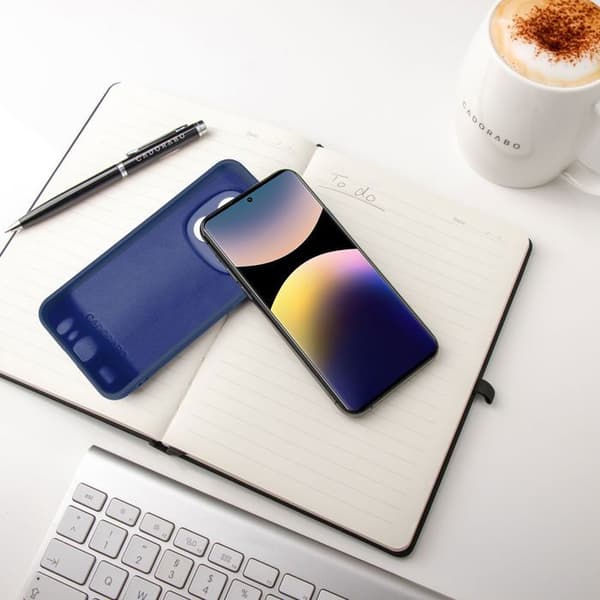 Skyddsskal för Xiaomi Redmi Note 14 Pro 4G Stötabsorberande i LIQUID BLUE Blå