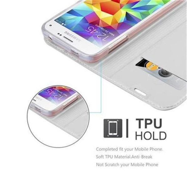 Samsung Galaxy S5 MINI - S5 MINI DUOS-fodral i CLASSY SILVER från Cadorabo (MATTE METALLIC Design) Fullt skyddsfodral med