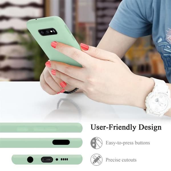 Skyddande stötsäker skal för Samsung Galaxy S10e i LIQUID LIGHT GREEN Grön
