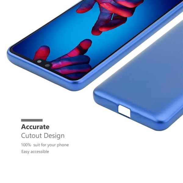 Skyddsfodral för Huawei P20 Skyddsfodral i MATTE METALLISKT BLÅTT Design Blå