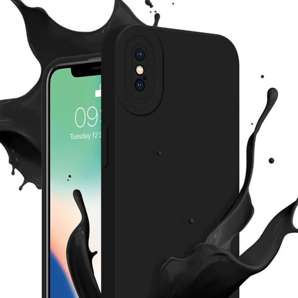 Skyddsfodral för iPhone XS MAX i FLUID SVART Stötsäker Svart