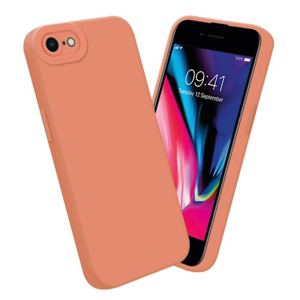 Fodral för Apple iPhone 7 / 7S / 8 / SE 2020 i LIGHT ORANGE FLUID Fodral Skal i flexibelt TPU silikonskydd Gul