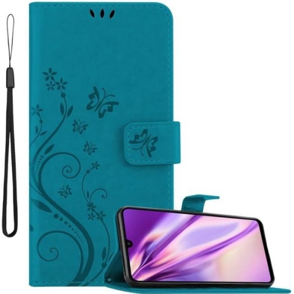 Cadorabo Fodral till Huawei P30 LITE i blått - blommig design