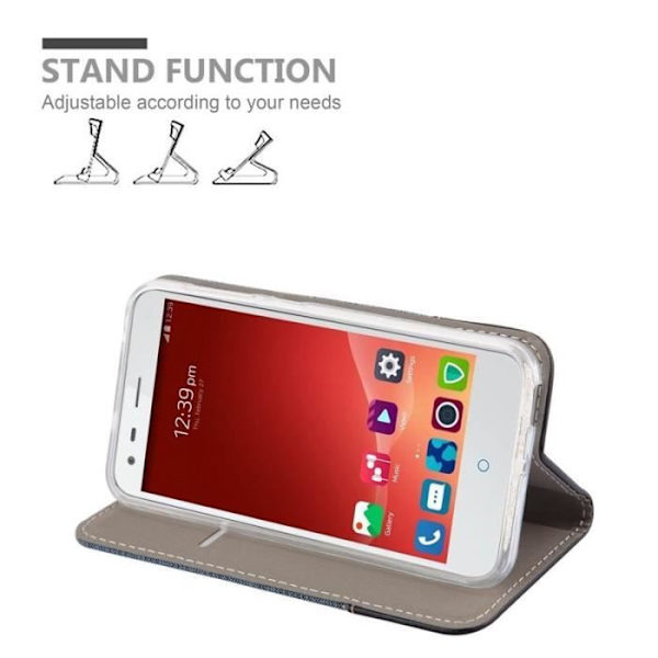 Cadorabo Fodral till ZTE Blade S6 i MÖRKBLÅ SVART