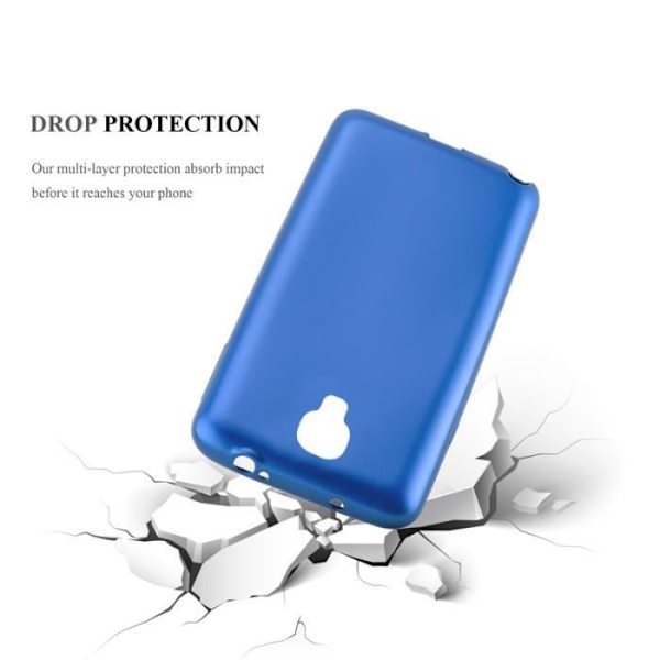 Samsung Galaxy NOTE 3 NEO-fodral i METALLIC BLUE från Cadorabo (METALLIC MATT Design) Ultratunt mjukt silikongel TPU-fodral