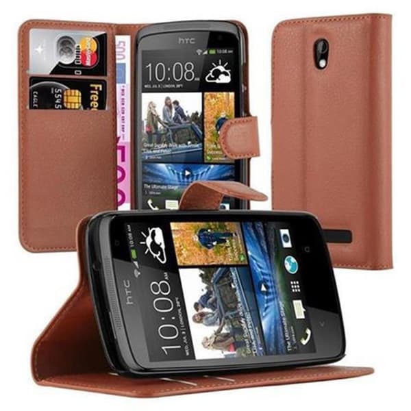 Fodral för HTC Desire 500 i NÖTBRUN brun