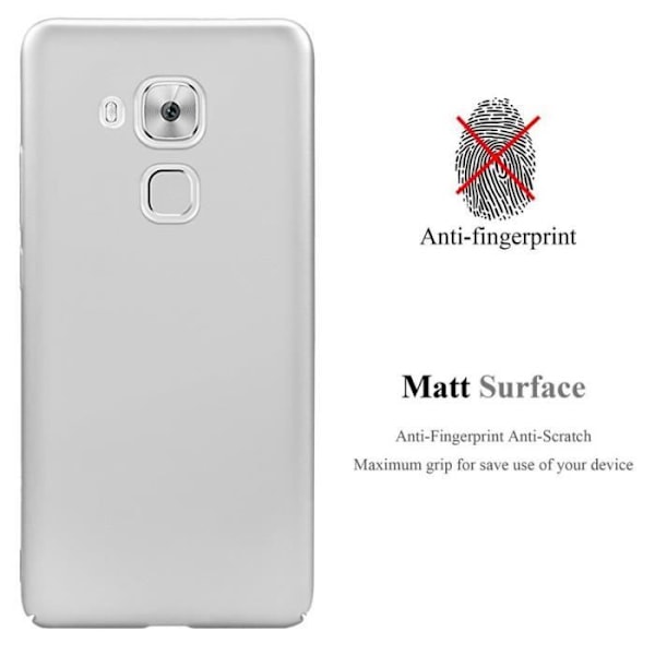 Coque - CADORABO - Huawei NOVA PLUS - Hårdt Beskyttelse - Mat Metallisk Design - 1,2 mm Tykkelse Grå