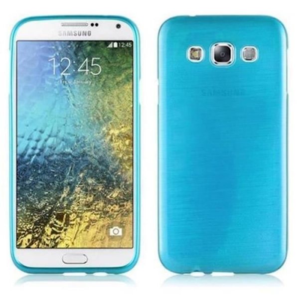Samsung Galaxy E5 2015 (5) Fodral i TURQUOISE från Cadorabo (BORSTAD METALL DESIGN) Ultramjukt silikongel TPU-fodral