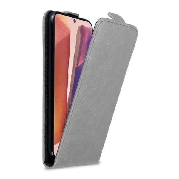 Coque - CADORABO - Samsung Galaxy NOTE 20 PLUS - Grå Titan - Magnetisk Flip - Hållbart skydd Titanium grå