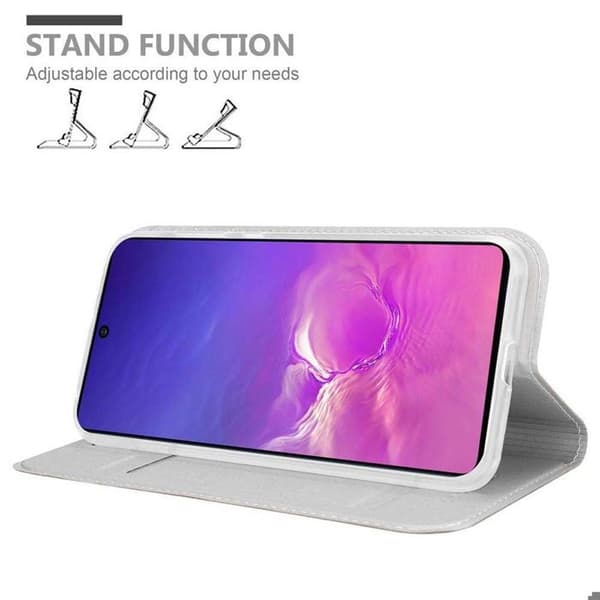 Flipfodral för Samsung Galaxy A91 / S10 LITE / M80s Etui i CLASSY SILVER Plånbok Stötsäker Grå