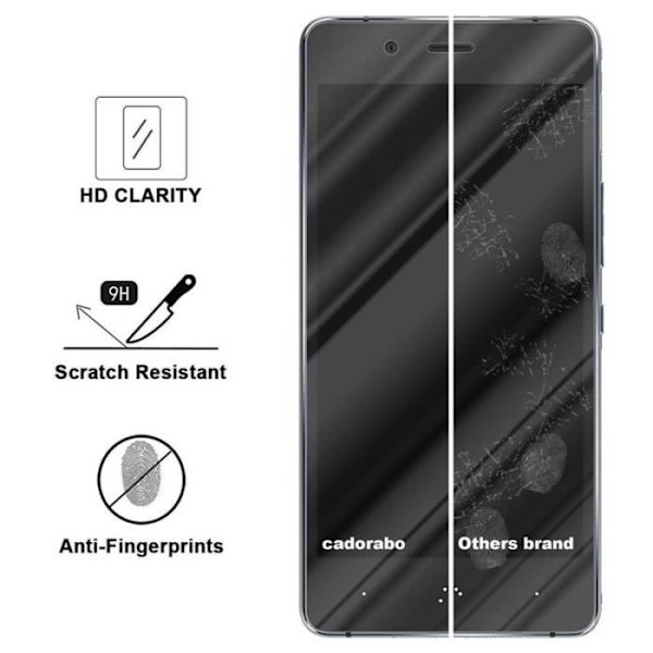 Skärmskydd - CADORABO - BQ Aquaris X5 - Härdat glas - Transparent - Reptålig Transparent