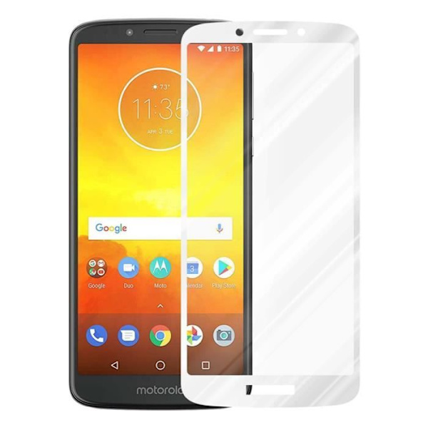 Härdat glas för Motorola MOTO E5 TRANSP, VIT skyddsfilm Motorola MOTO E5 komplett skärm Motorola MOTO E5 härdat display