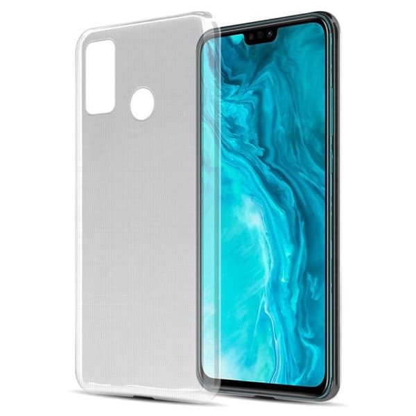 Transparent stötsäker silikonfodral för Honor 9X LITE Vit