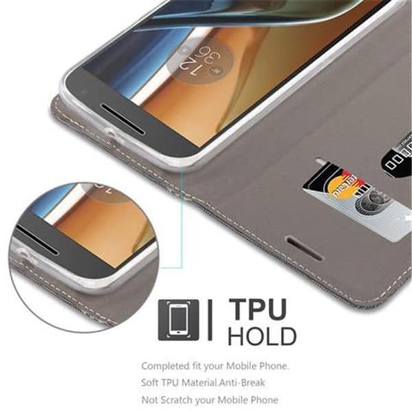 Skyddsfodral för Motorola MOTO G4 / G4 PLUS i GRÅ SVART Etui Case Stötskydd Grå