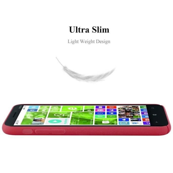 Coque - CADORABO - Nokia Lumia 930 - Hård Skydd - Matt Design - Röd Färg Röd