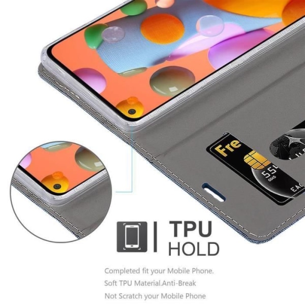 Samsung Galaxy A11/M11 fodral - Cadorabo - Book Style fodral i konstläder - Magnetisk stängning Mörkblå