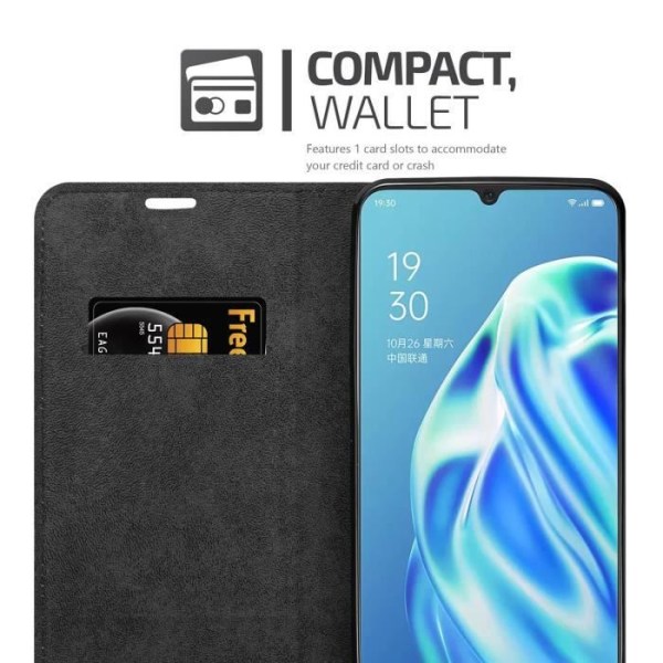 Coque - CADORABO - Oppo A91 - Röd Äpple - Ultrafin - Magnetisk stängning - Ställfunktion ÄPPELRÖD