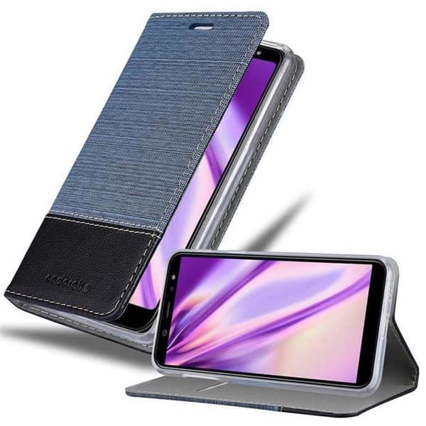 Skyddsfodral för Samsung Galaxy A6 PLUS 2018 i BLÅ SVART Etui Case Skydd