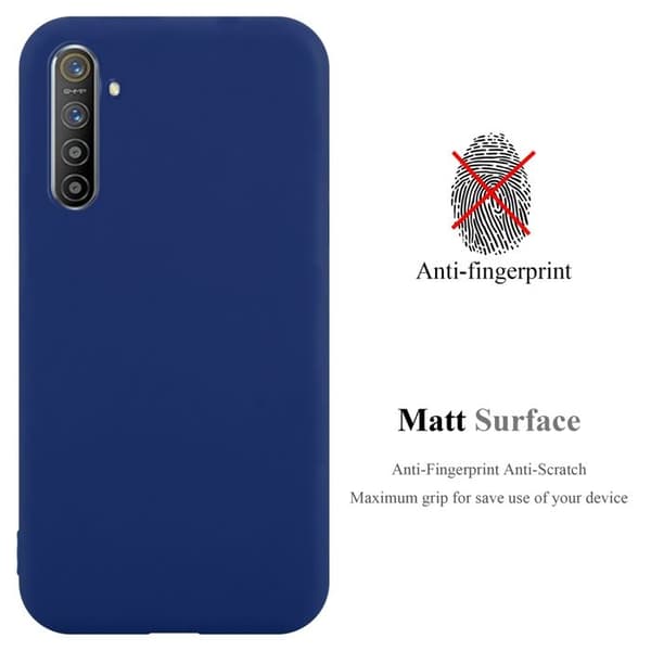 Skyddsfodral för Realme X2 / XT / Oppo K5 CANDY MÖRKBLEU Stötskydd Silikon Blå