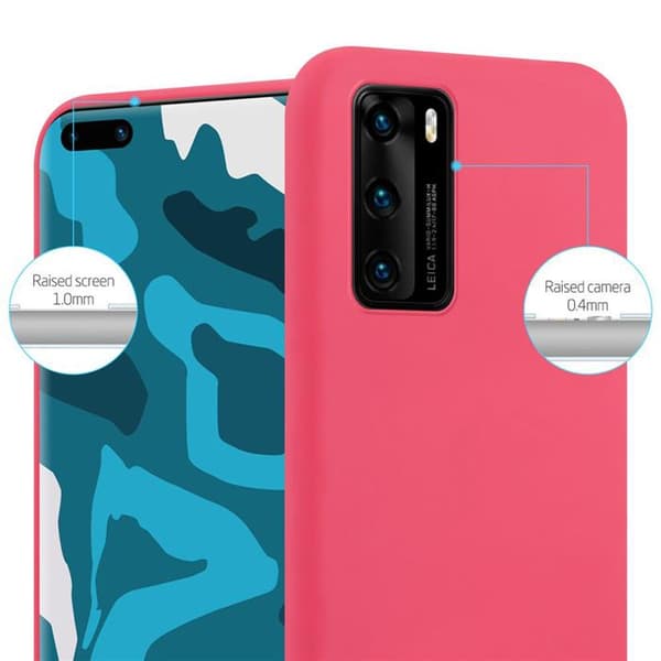 Skyddsfodral för Huawei P40 CANDY RÖD Stötsäker Silikon Röd