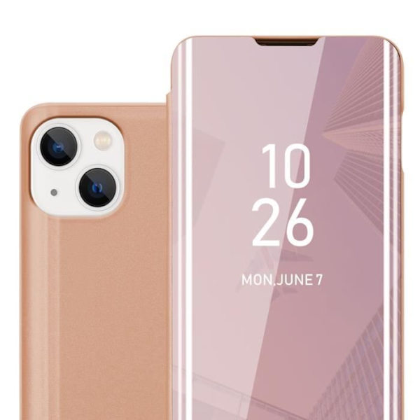 Coque - CADORABO - Apple iPhone 14 - Kunzit Rose - Semi-rigid - Design Clear View Kunzit Rose