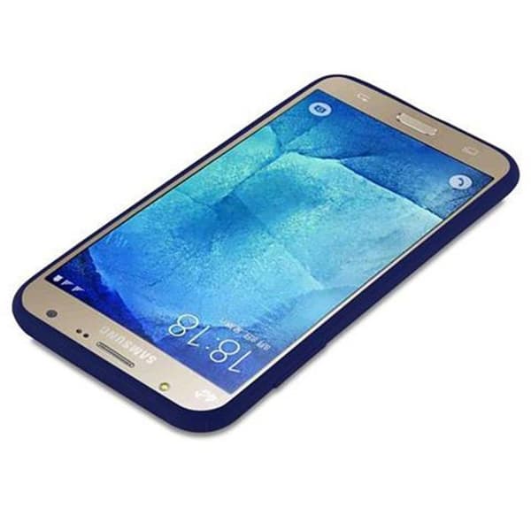 Skyddsfodral för Samsung Galaxy J7 2015 CANDY MÖRKBLOMMA Stötsäker Silikon Blå