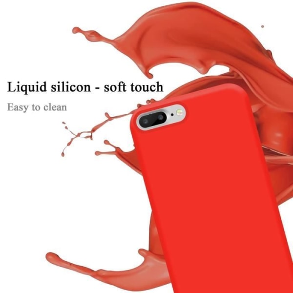 Cadorabo Fodral för Apple iPhone 7 PLUS / 7S PLUS / 8 PLUS i LIQUID Red Cover Protection Flexibelt TPU silikonfodral