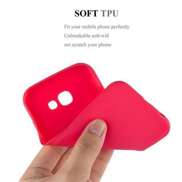 Skyddsfodral för Samsung Galaxy A3 2017 CANDY RÖD Stötsäker Silikon Röd