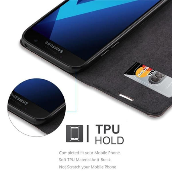 Samsung Galaxy A7 2017 (7) Fodral i KAFFEBRUNT från Cadorabo (INVISIBLE MAGNETIC CLOSURE Design) Fodral med fullständigt skydd