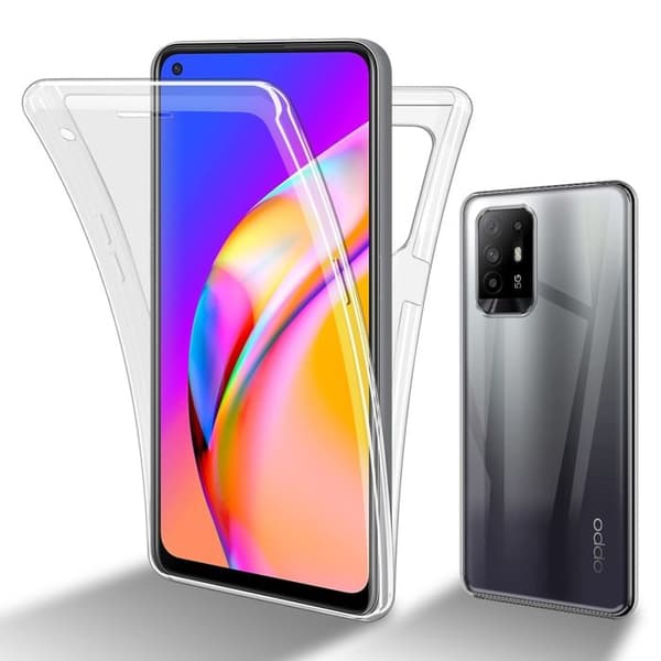 Transparent skydd för Oppo A94 5G, helskydd Vit