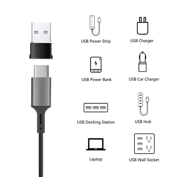 USB-adapter i svart - USB C till USB-adapter
