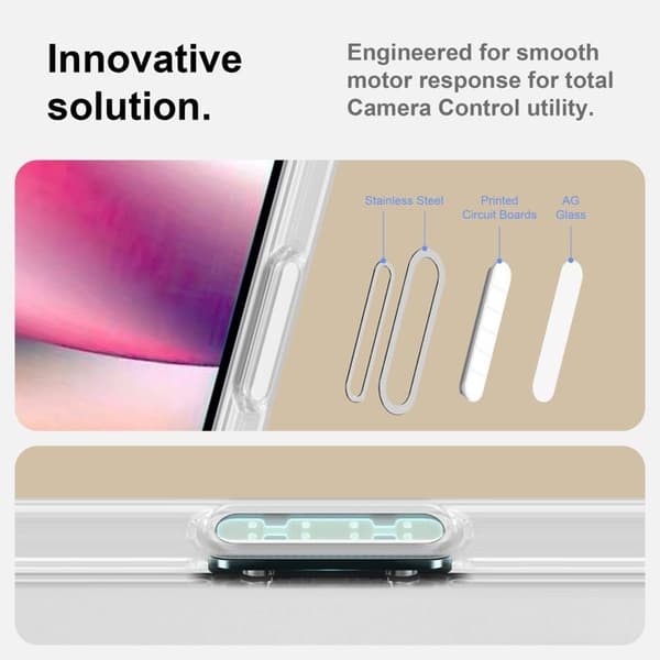 Transparent iPhone 16 PRO-skal Stötsäkert MagSafe-kompatibelt Skydd Vit