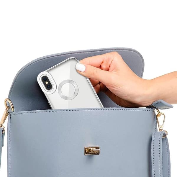 Transparent iPhone XS MAX-fodral - Silver Stötskydd Chrome Design Vit