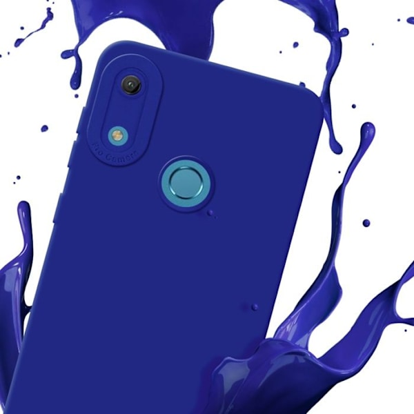 Coque för Huawei Y6 2019 i FLUID BLÅ Fodral Etui Case Cover i flexibel TPU-silikon Skydd Blå