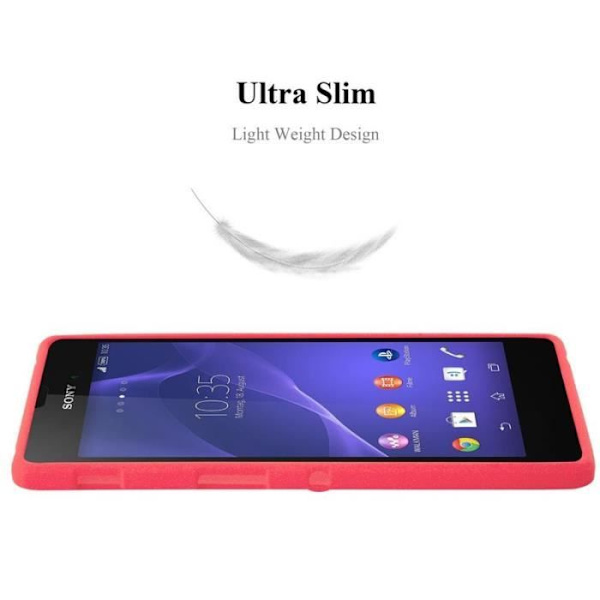 Coque - Cadorabo - Sony Xperia T3 - Röd FROST RED - Mjuk - Stötsäker och Represistent FROST RED