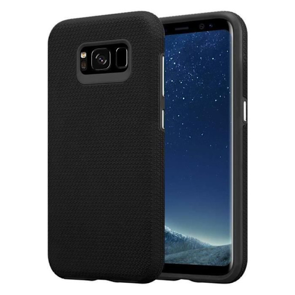 Coque - CADORABO - Samsung Galaxy S8 PLUS - Svart Dahlia - Triangel Design - Stötskydd NOIR DAHLIA