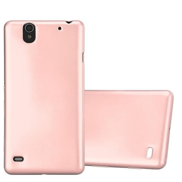 Cadorabo Fodral fungerar med Sony Xperia C4 i METALLIC ROSÉ GOLD - Stötsäker och reptålig TPU silikonhölje - Ultra Slim