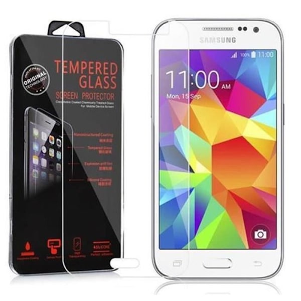 Cadorabo skärmskydd för Samsung Galaxy CORE PRIME 0,3 mm rundade hörn HÖG TRANSPARENS härdat glas Transparent
