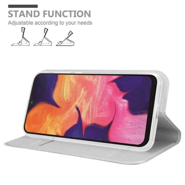 Fodral - CADORABO - Samsung Galaxy A10 - Grå - Magnetisk - Stel Grå