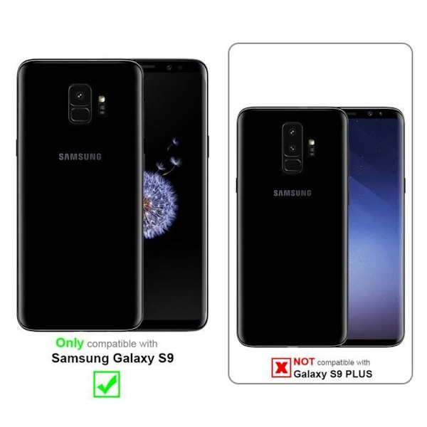 Fodral till Samsung Galaxy S9 Skal i BLÅTT - SVART Fodral Skyddsskydd i två färger TPU