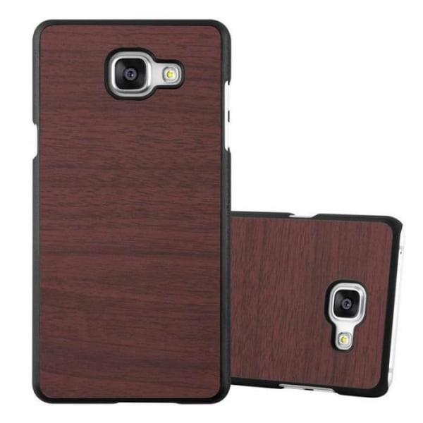 Samsung Galaxy A5 2016 (6) fodral i WOODEN CAFÈ BROWN by Cadorabo (WOOD DESIGN) Ultratunnt mjukt silikongel TPU-fodral med