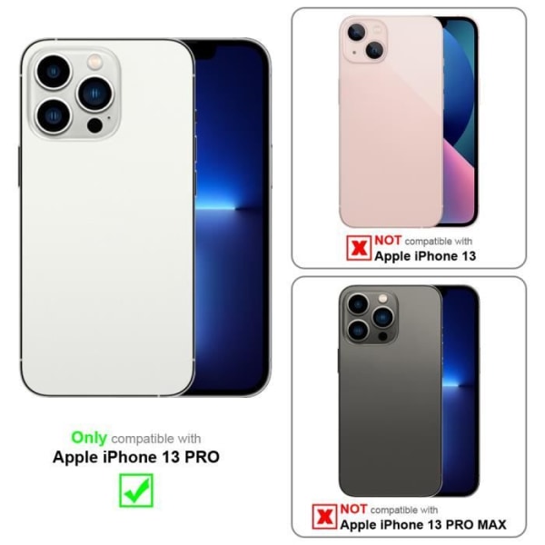 Skyddshölje - CADORABO - Apple iPhone 13 PRO - Silikon TPU - Kameraskydd - Blank design Lila - Guld