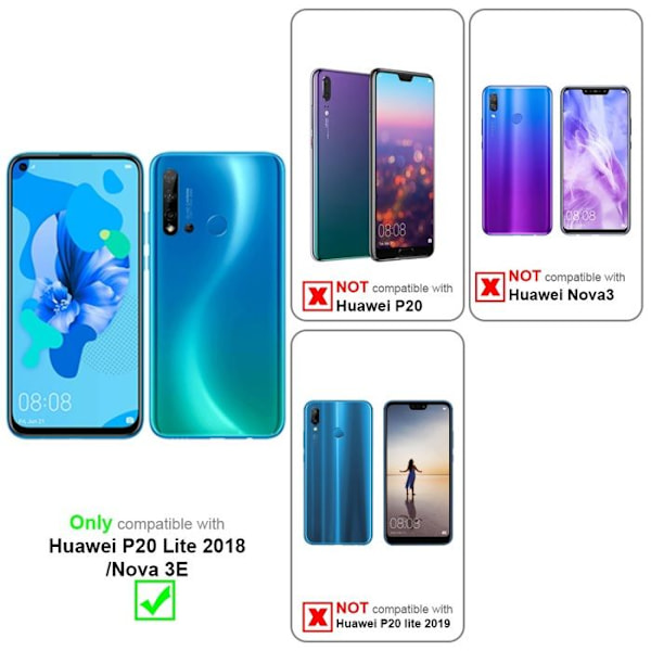 Fodral för Huawei P20 LITE 2018 / NOVA 3E i FLUID LIGHT LILA Fodral i flexibelt TPU silikonskydd Lila