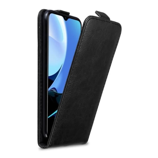 Coque - CADORABO - Xiaomi RedMi 9T / POCO M3 - Flip Etui Svart Natt - Magnetiskt Skydd - Hållbart Syntetläder NATTSVART