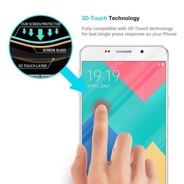 Helt härdat skärmskydd för Samsung Galaxy A9 2016 Vit