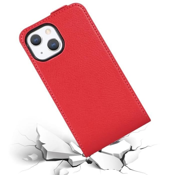Coque - CADORABO - Apple iPhone 13 MINI - KIRSEBÆR RØD - Simili-læder - Flip-beskyttelse RÖDA KÖRSBÄR