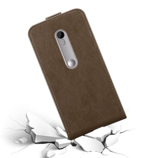 Cadorabo-fodral till Motorola MOTO G3 - i brunt - skyddande flipstil med magnetlås