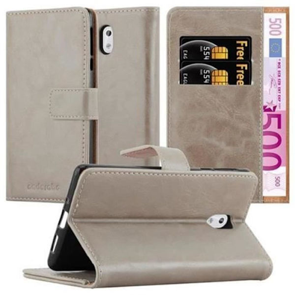 Nokia 3-fodral i CAPPUCINO BROWN by Cadorabo (LYX Design) Fullt skyddsfodral med flipskydd och horisontellt stativ