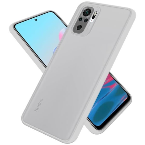 Cadorabo Fodral för Xiaomi RedMi NOTE 10 4G / RedMi NOTE 10S i transparent frostad hybrid silikon TPU skyddsöverdrag Transparent Frostad
