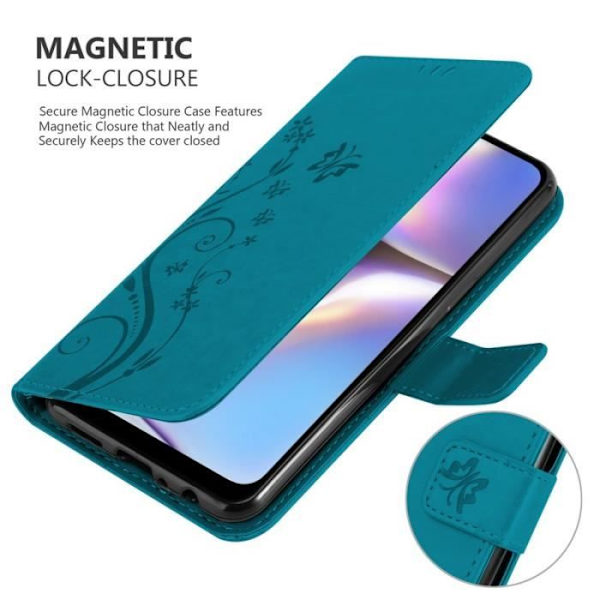 Cadorabo Fodral för Samsung Galaxy A10S i blått - blommönster